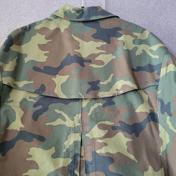 Lini S Camo Print Dana Trench Coat Double Breasted Cape Jacket 729 - Picture 5 of 11